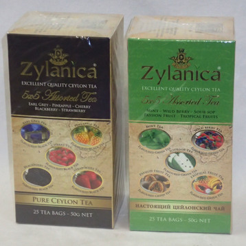 Variace čajů ZYLANICA (černé, zelené čaje), 50 Kč