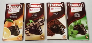 625. TORRAS, čokoláda bez cukru, 39 Kč